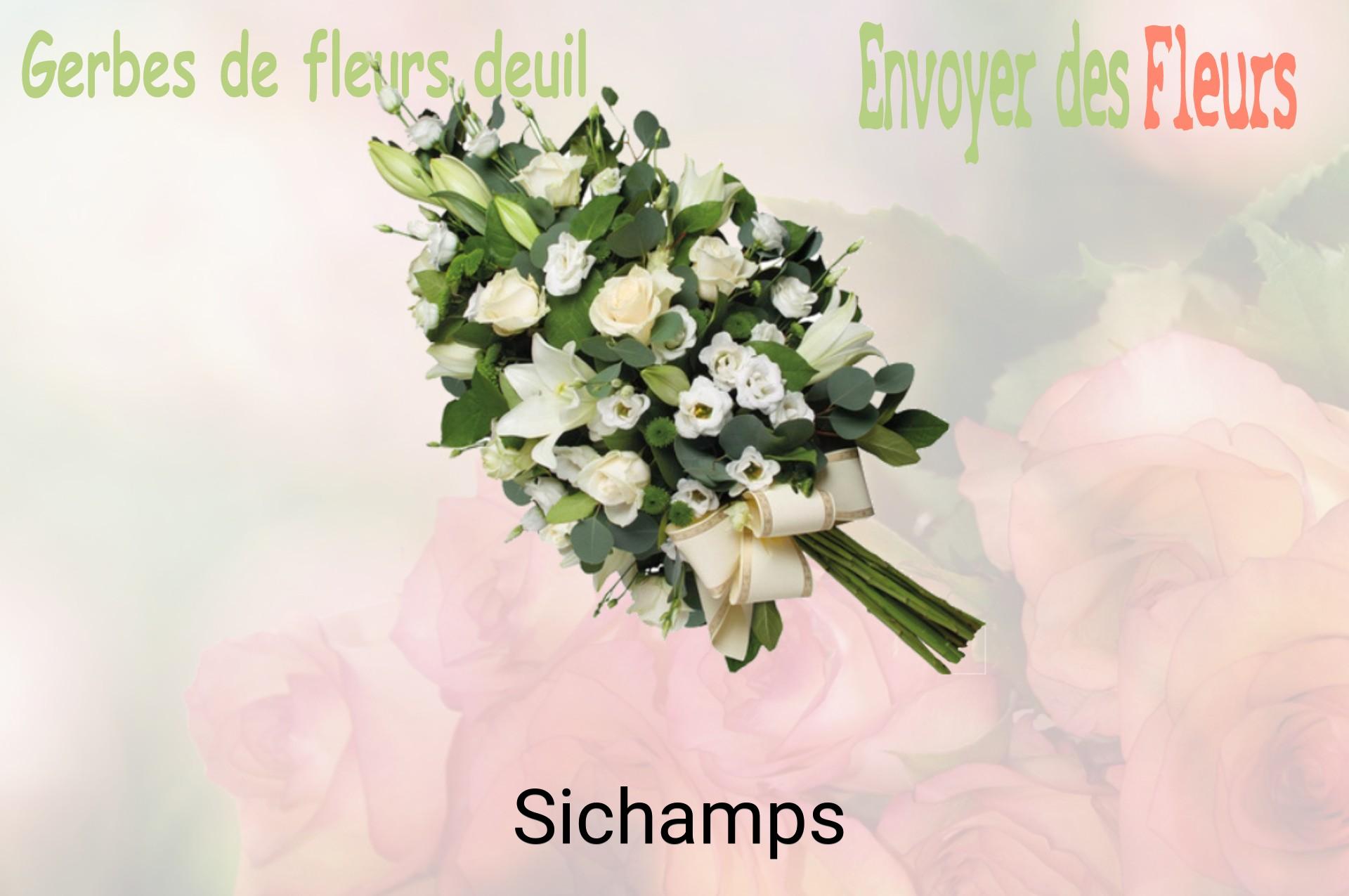 Gerbe de fleurs de deuil livrée à Sichamps